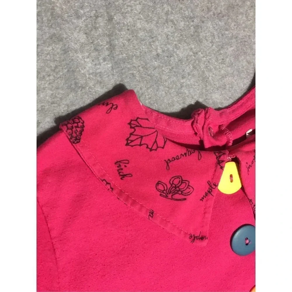 Girls Buster Brown Shirt Size 6X Pink Dress Vintage Trees Leaves Autumn Fall - Picture 3 of 6